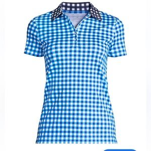 Draper James x Lands End Collaboration Gingham kids pullover L 10/12 rack NWOT